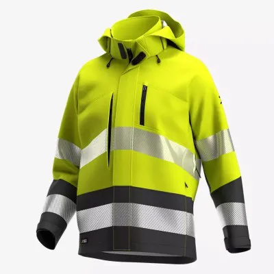 Jachetă softshell SCUTI HiVis pentru bărbați / Safety Jogger / Îmbrăcăminte HiVis și reflectorizantă