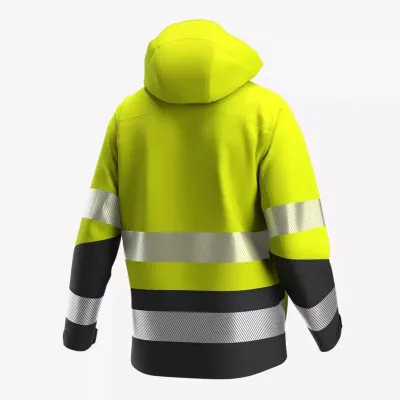 Jachetă softshell SCUTI HiVis pentru bărbați / Safety Jogger / Îmbrăcăminte HiVis și reflectorizantă