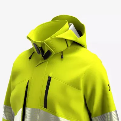 Jachetă softshell SCUTI HiVis pentru bărbați / Safety Jogger / Îmbrăcăminte HiVis și reflectorizantă