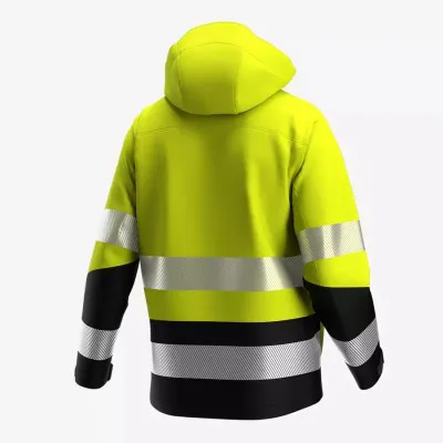 Jachetă softshell SCUTI HiVis pentru bărbați / Safety Jogger / Îmbrăcăminte HiVis și reflectorizantă