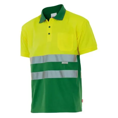 Tricou polo cu mânecă scurtă, de înaltă vizibilitate, în două tonuri (4XL-5XL) / Velilla / Tricouri, bluze, cămăși