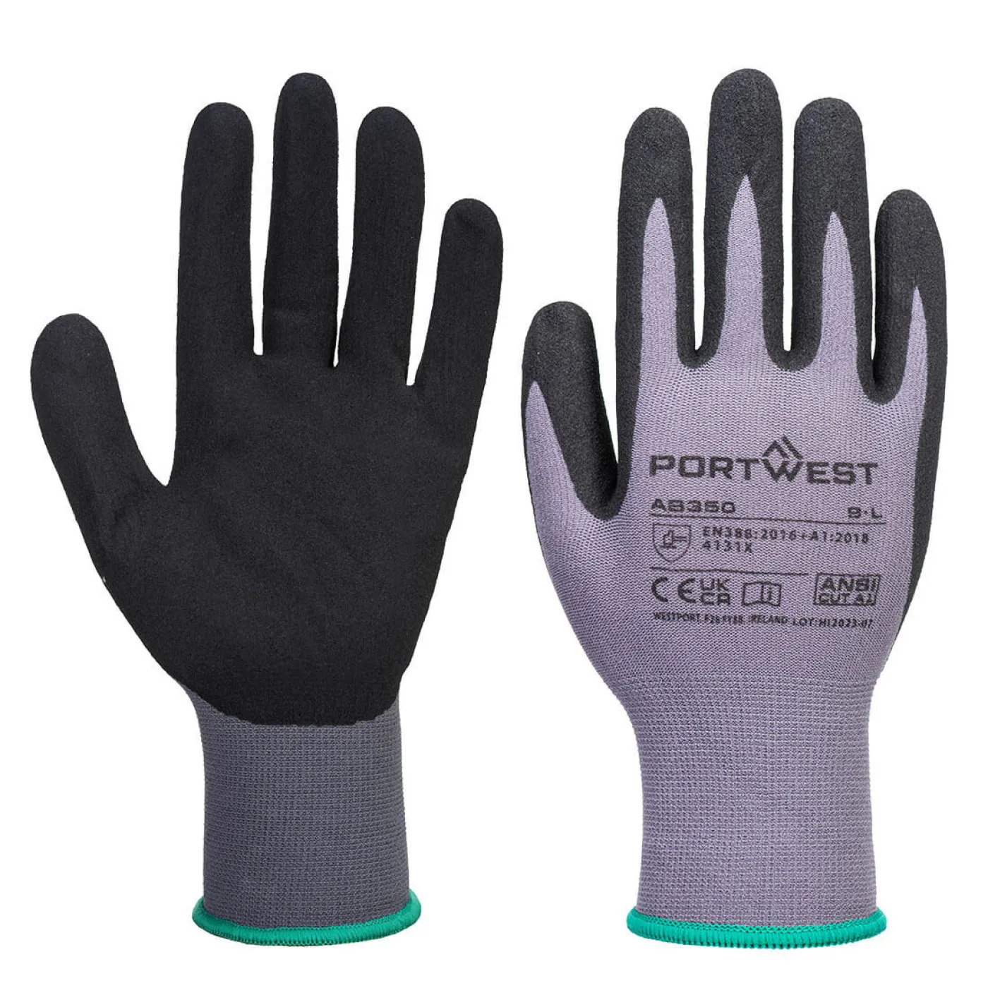 AB350 - Mănuși de protecție DermiFlex Essential (12 perechi) / Portwest / Mănuși de protecție din material textil impregnate