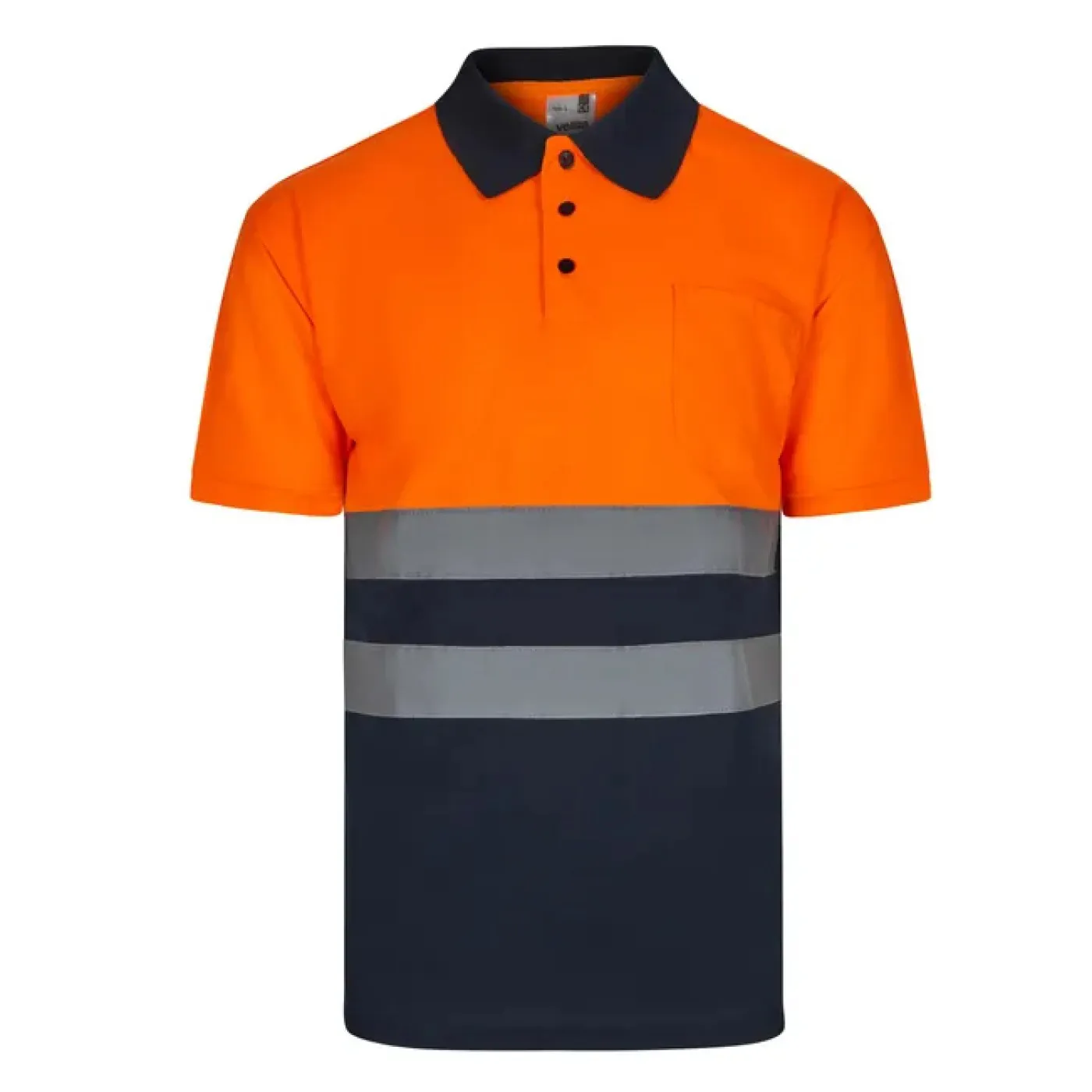 Tricou polo cu mânecă scurtă, de înaltă vizibilitate, în două tonuri / Velilla / Tricouri, bluze, cămăși