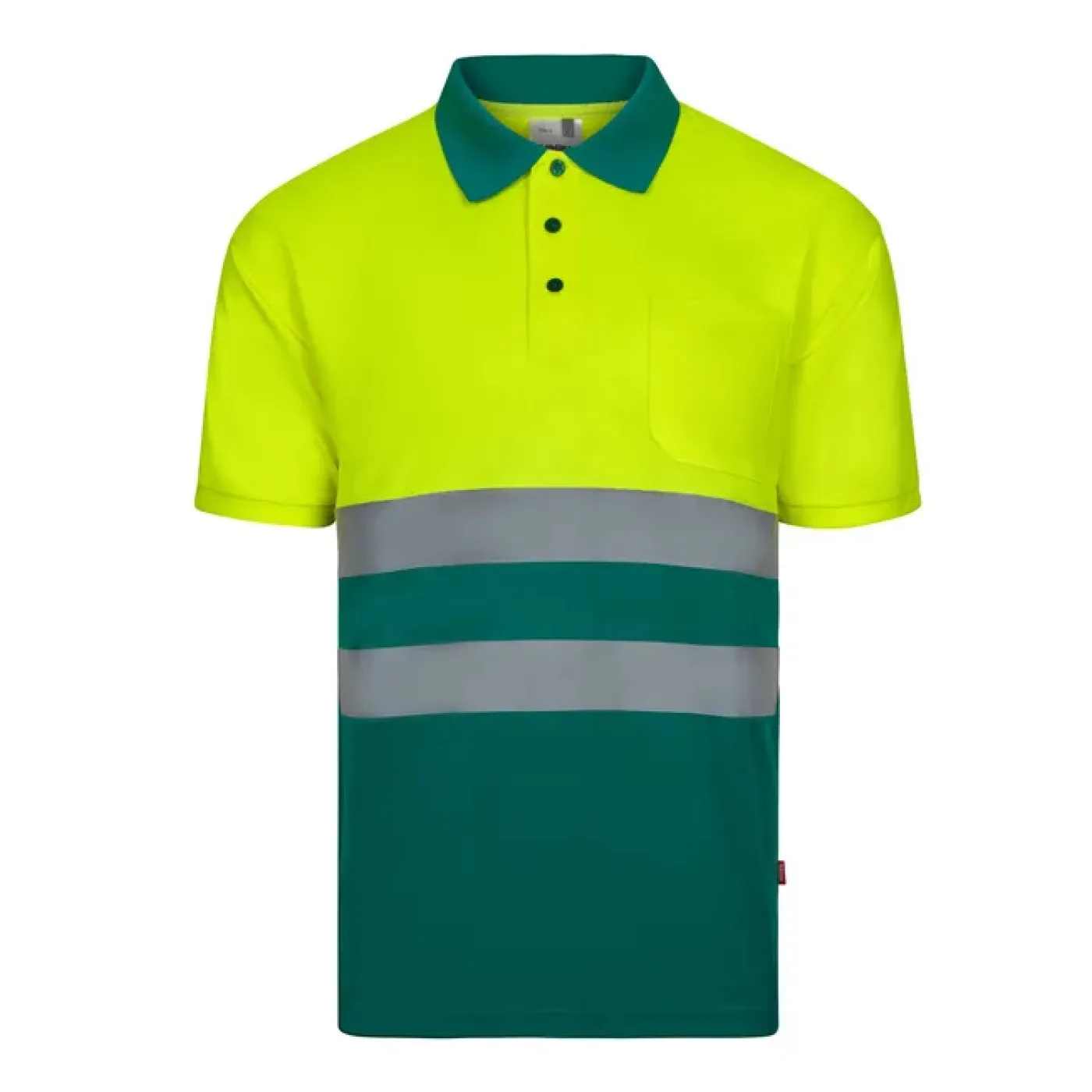Tricou polo cu mânecă scurtă, de înaltă vizibilitate, în două tonuri / Velilla / Tricouri, bluze, cămăși