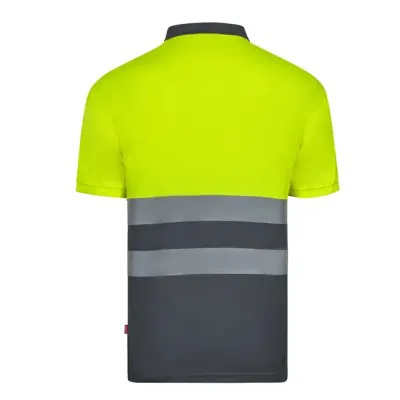 Tricou polo cu mânecă scurtă, de înaltă vizibilitate, în două tonuri / Velilla / Tricouri, bluze, cămăși