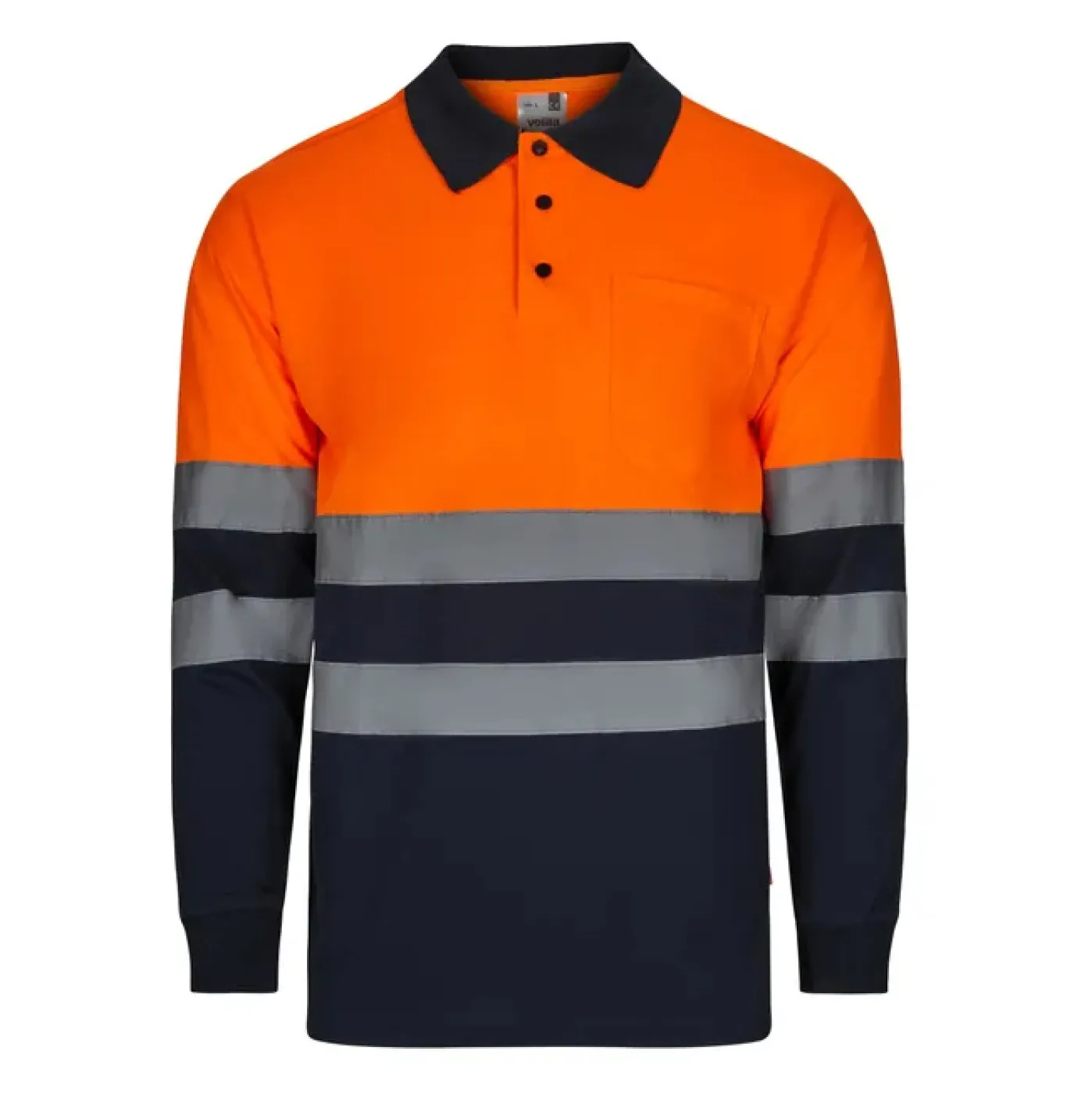 Tricou polo cu mânecă lungă, de înaltă vizibilitate, în două tonuri / Velilla / Tricouri, bluze, cămăși