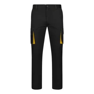 Pantaloni stretch, în două tonuri, cu buzunare multiple / Velilla / Pantaloni, salopete, colanți
