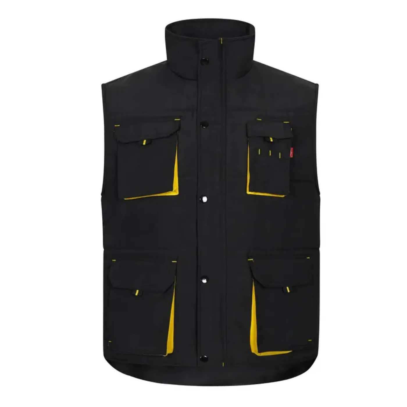 Vestă căptușită, în două tonuri, cu buzunare multiple / Velilla / Veste de lucru și de semnalizare
