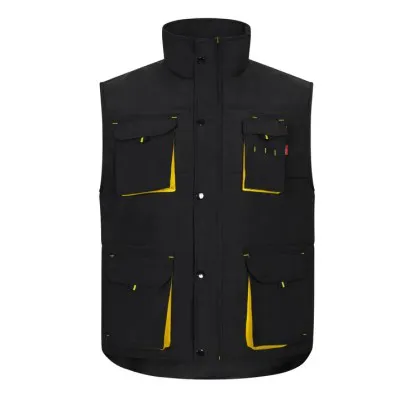 Vestă căptușită, în două tonuri, cu buzunare multiple / Velilla / Veste de lucru și de semnalizare
