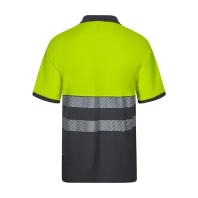 Tricou polo din bumbac, cu mânecă scurtă, de înaltă vizibilitate, în două tonuri / Velilla / Tricouri, bluze, cămăși