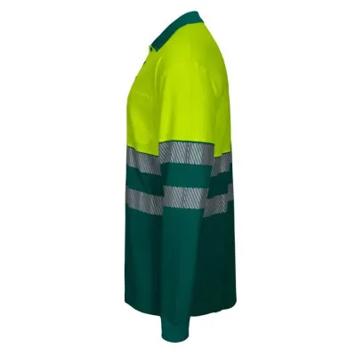 Tricou polo din polibumbac, cu mânecă lungă,  de înaltă vizibilitate, în două tonuri / Velilla / Tricouri, bluze, cămăși
