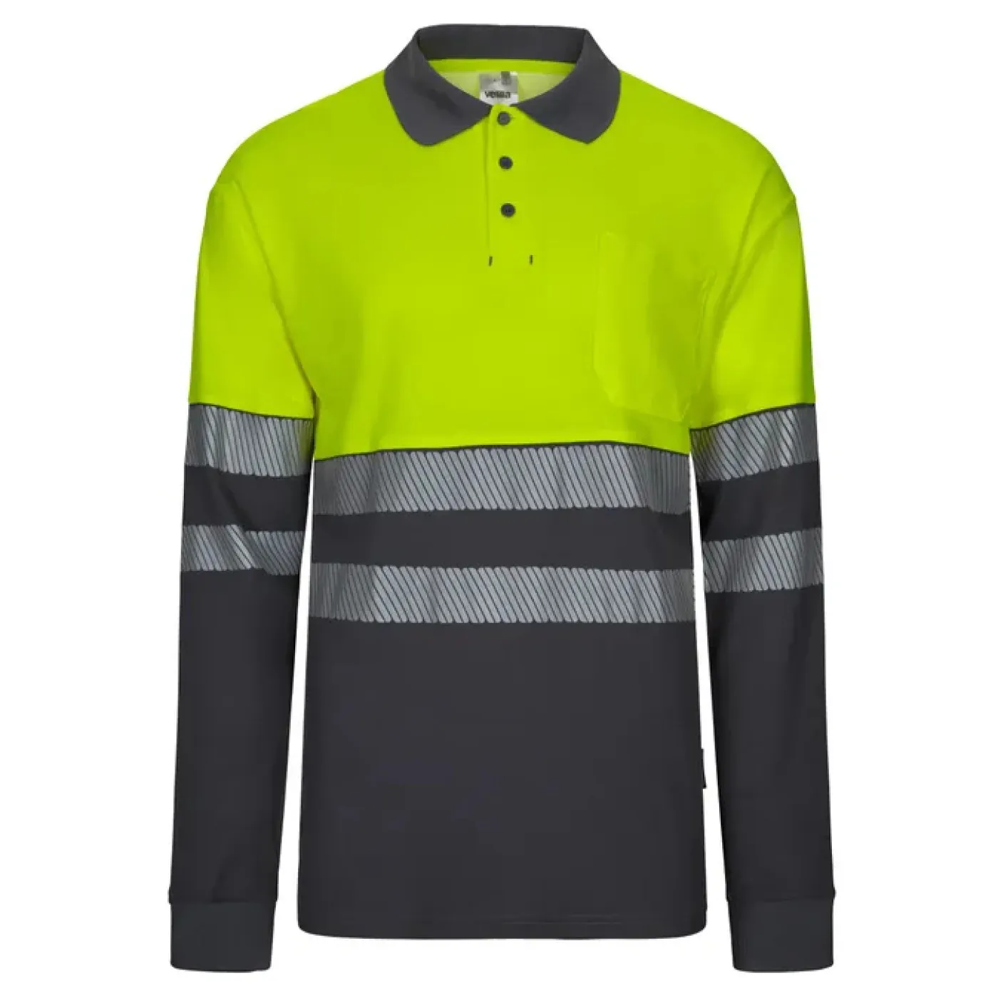 Tricou polo din polibumbac, cu mânecă lungă,  de înaltă vizibilitate, în două tonuri / Velilla / Tricouri, bluze, cămăși