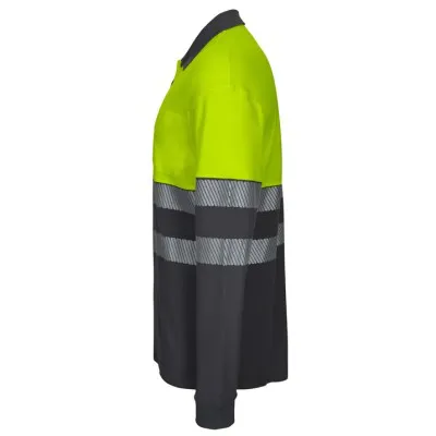 Tricou polo din polibumbac, cu mânecă lungă,  de înaltă vizibilitate, în două tonuri / Velilla / Tricouri, bluze, cămăși