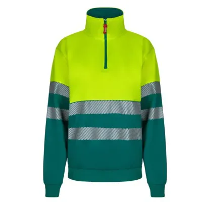 Hanorac de înaltă vizibilitate, cu jumătate de fermoar, în două tonuri / Velilla / Hanorace, bluze softshell, polar și fleece