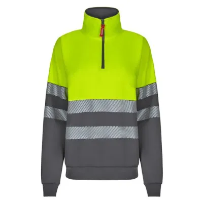 Hanorac de înaltă vizibilitate, cu jumătate de fermoar, în două tonuri / Velilla / Hanorace, bluze softshell, polar și fleece