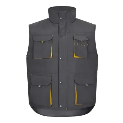 Vestă căptușită, în două tonuri, cu buzunare multiple / Velilla / Veste de lucru și de semnalizare