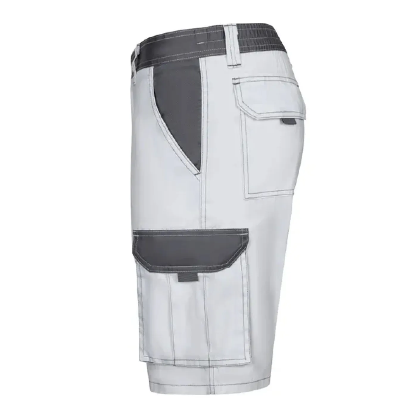 Pantaloni scurți în două tonuri, cu buzunare multiple / Velilla / Pantaloni scurți de lucru