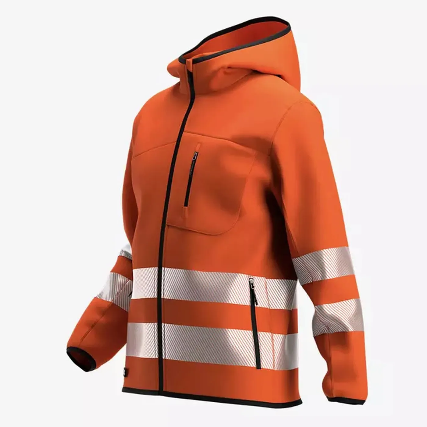 Hanorac SCUTI HiVis cu glugă și buzunare funcționale / Safety Jogger / Îmbrăcăminte HiVis și reflectorizantă