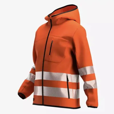 Hanorac SCUTI HiVis cu glugă și buzunare funcționale / Safety Jogger / Îmbrăcăminte HiVis și reflectorizantă