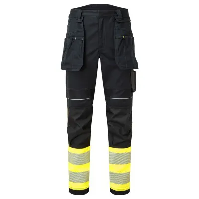 FR416 - Pantaloni PW3 HiVis ignifugi Clasa 1, cu buzunare Holster / Portwest / Pantaloni, salopete, colanți