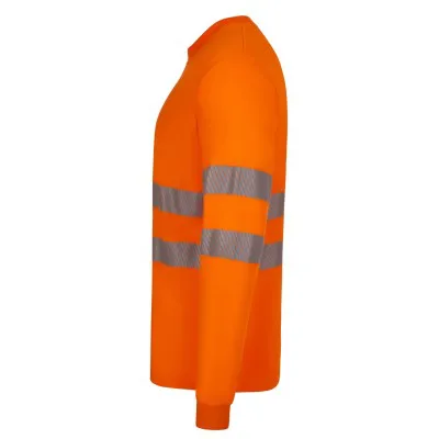 Tricou reflectorizant cu mânecă lungă, de înaltă vizibilitate, din poliester reciclat / Velilla / Îmbrăcăminte HiVis și reflectorizantă