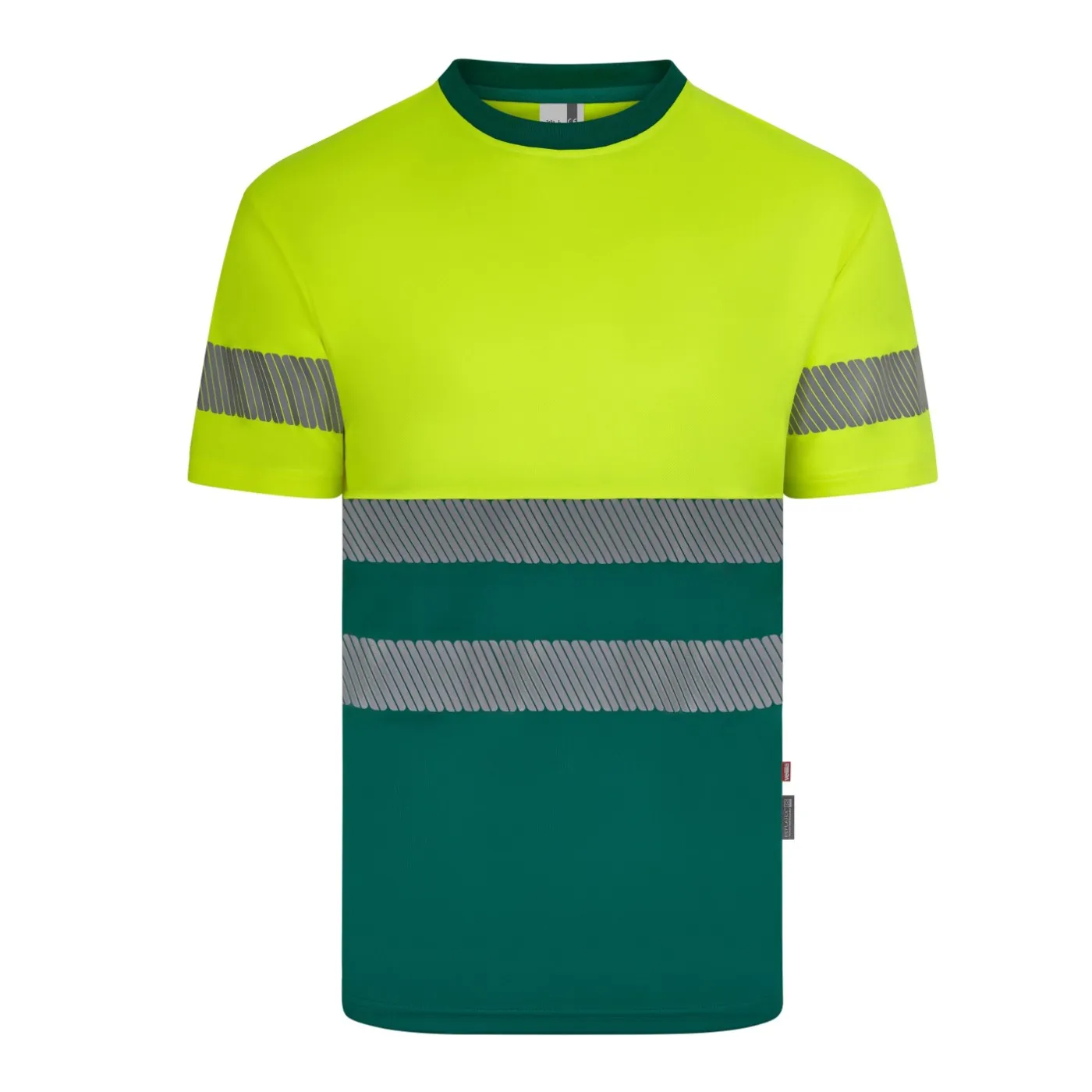 Tricou cu mânecă scurtă, reflectorizant, de înaltă vizibilitate, în două tonuri, din poliester reciclat / Velilla / Îmbrăcăminte HiVis și reflectorizantă