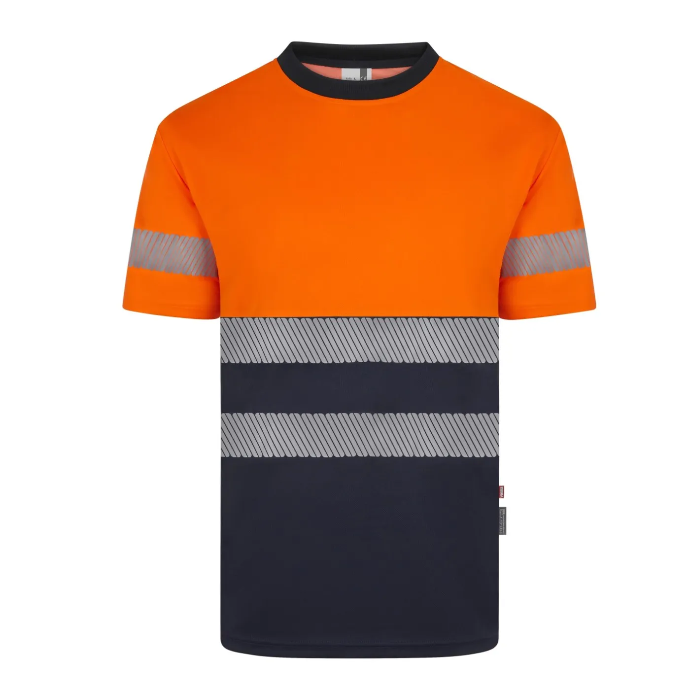 Tricou cu mânecă scurtă, reflectorizant, de înaltă vizibilitate, în două tonuri, din poliester reciclat / Velilla / Îmbrăcăminte HiVis și reflectorizantă