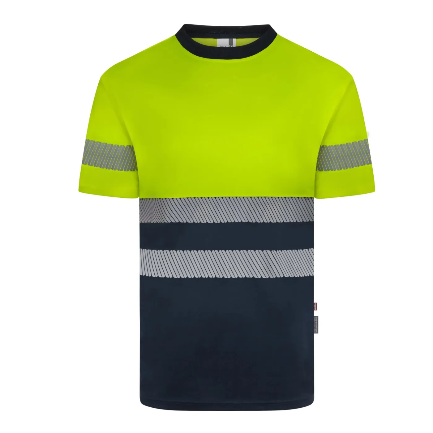 Tricou cu mânecă scurtă, reflectorizant, de înaltă vizibilitate, în două tonuri, din poliester reciclat / Velilla / Îmbrăcăminte HiVis și reflectorizantă