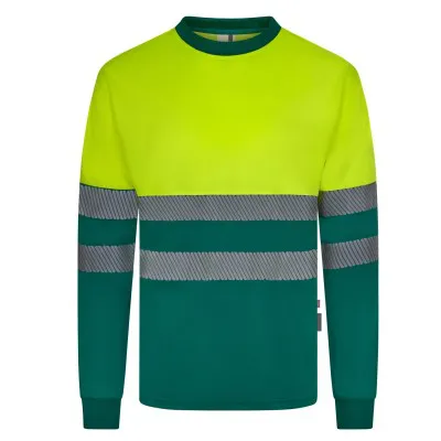 Tricou cu mânecă lungă, de înaltă vizibilitate, în două tonuri / Velilla / Îmbrăcăminte HiVis și reflectorizantă