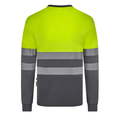 Tricou cu mânecă lungă, de înaltă vizibilitate, în două tonuri / Velilla / Îmbrăcăminte HiVis și reflectorizantă