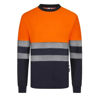Tricou cu mânecă lungă, de înaltă vizibilitate, în două tonuri / Velilla / Îmbrăcăminte HiVis și reflectorizantă