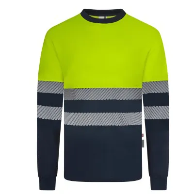 Tricou cu mânecă lungă, de înaltă vizibilitate, în două tonuri / Velilla / Îmbrăcăminte HiVis și reflectorizantă