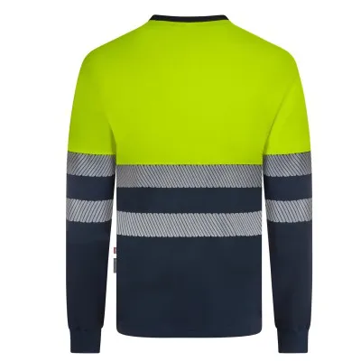 Tricou cu mânecă lungă, de înaltă vizibilitate, în două tonuri / Velilla / Îmbrăcăminte HiVis și reflectorizantă