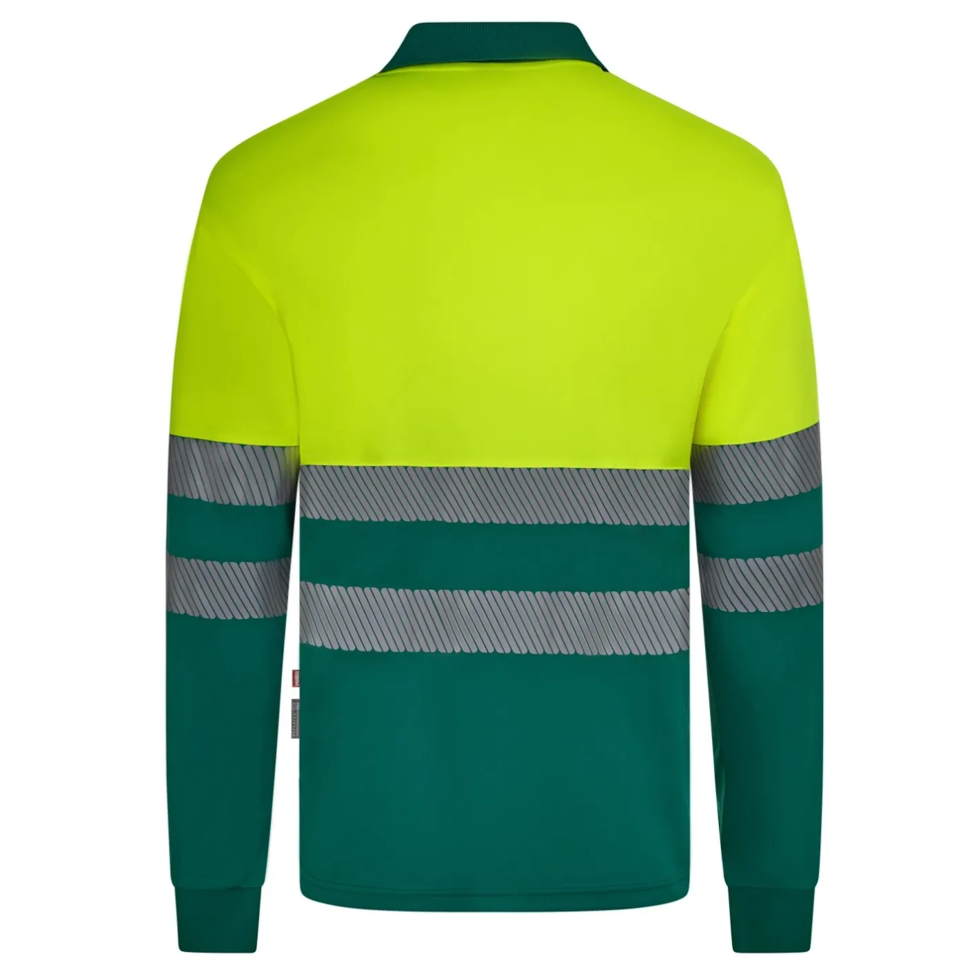 Tricou polo reflectorizant, cu mânecă lungă, de înaltă vizibilitate, în două tonuri, din poliester reciclat / Velilla / Îmbrăcăminte HiVis și reflectorizantă