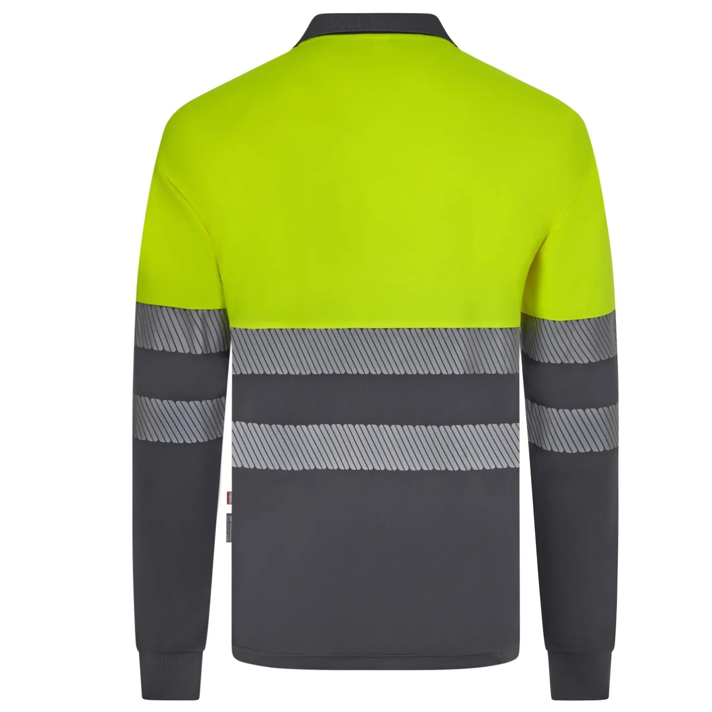Tricou polo reflectorizant, cu mânecă lungă, de înaltă vizibilitate, în două tonuri, din poliester reciclat / Velilla / Îmbrăcăminte HiVis și reflectorizantă