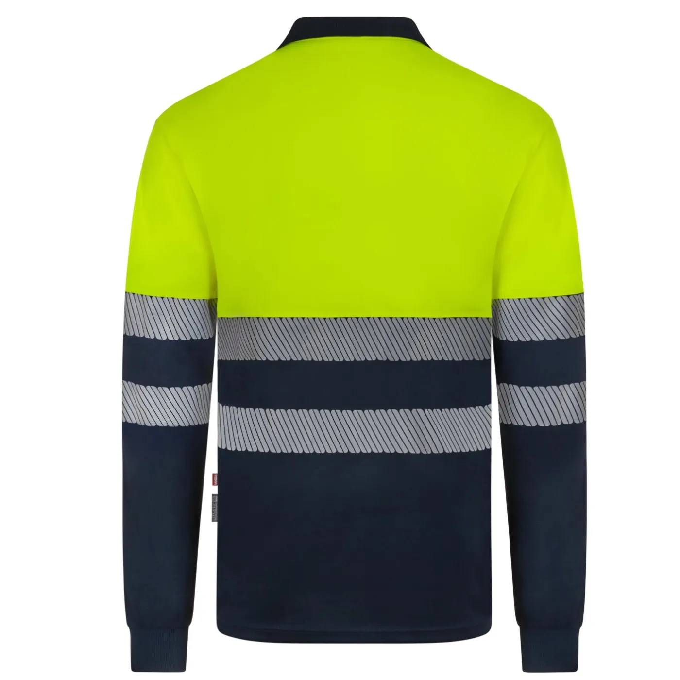 Tricou polo reflectorizant, cu mânecă lungă, de înaltă vizibilitate, în două tonuri, din poliester reciclat / Velilla / Îmbrăcăminte HiVis și reflectorizantă