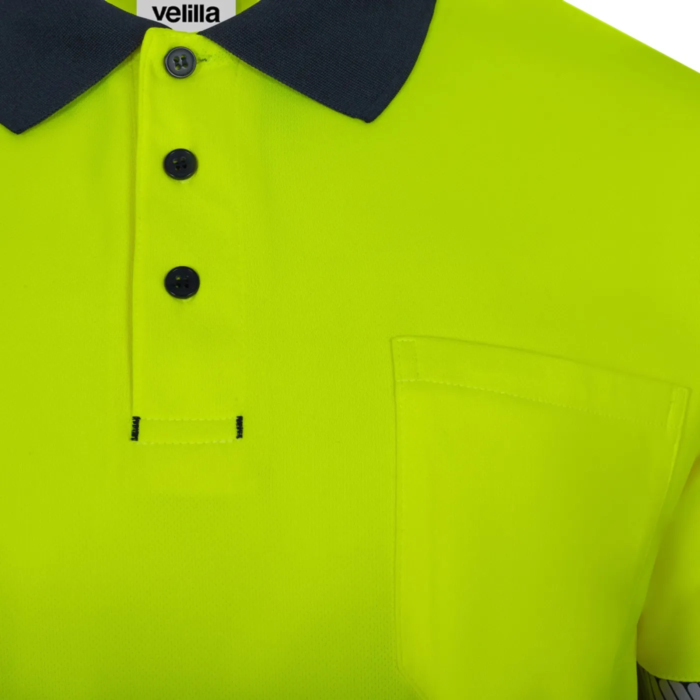 Tricou polo reflectorizant, cu mânecă lungă, de înaltă vizibilitate, în două tonuri, din poliester reciclat / Velilla / Îmbrăcăminte HiVis și reflectorizantă
