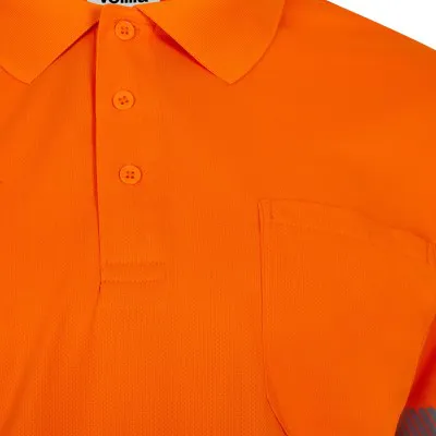 Tricou polo reflectorizant, cu mânecă lungă, de înaltă vizibilitate, din poliester reciclat / Velilla / Îmbrăcăminte HiVis și reflectorizantă