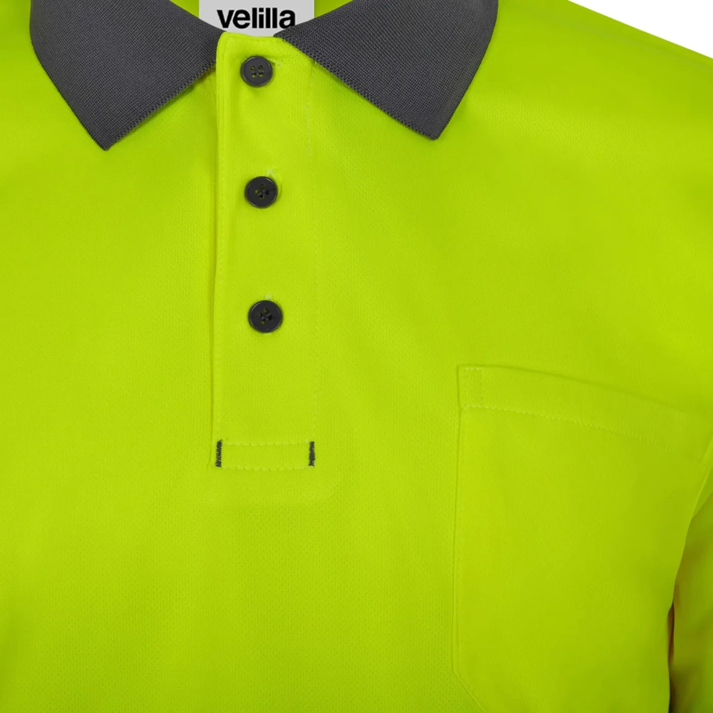 Tricou polo cu mânecă scurtă, de înaltă vizibilitate, în două tonuri, din poliester reciclat / Velilla / Îmbrăcăminte HiVis și reflectorizantă