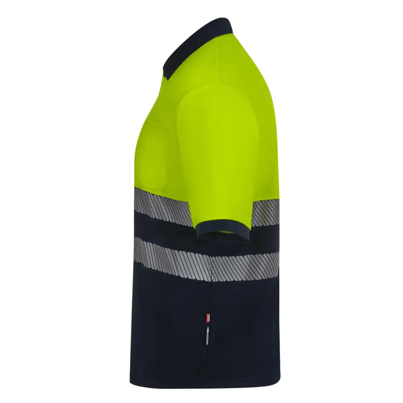 Tricou polo cu mânecă scurtă, de înaltă vizibilitate, în două tonuri, din poliester reciclat / Velilla / Îmbrăcăminte HiVis și reflectorizantă