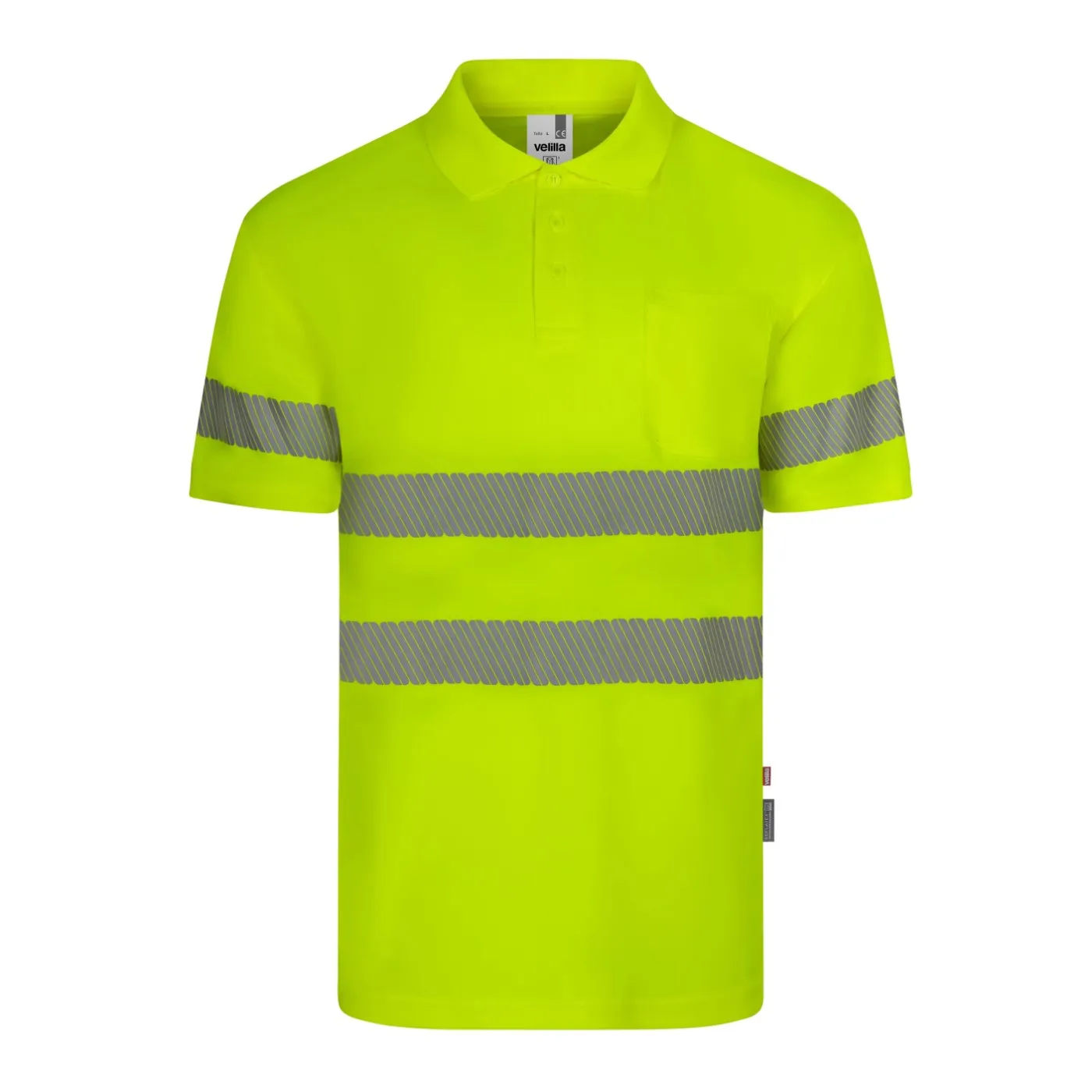 Tricou polo cu mânecă scurtă, de înaltă vizibilitate, din poliester reciclat / Velilla / Îmbrăcăminte HiVis și reflectorizantă