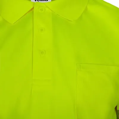 Tricou polo cu mânecă scurtă, de înaltă vizibilitate, din poliester reciclat / Velilla / Îmbrăcăminte HiVis și reflectorizantă