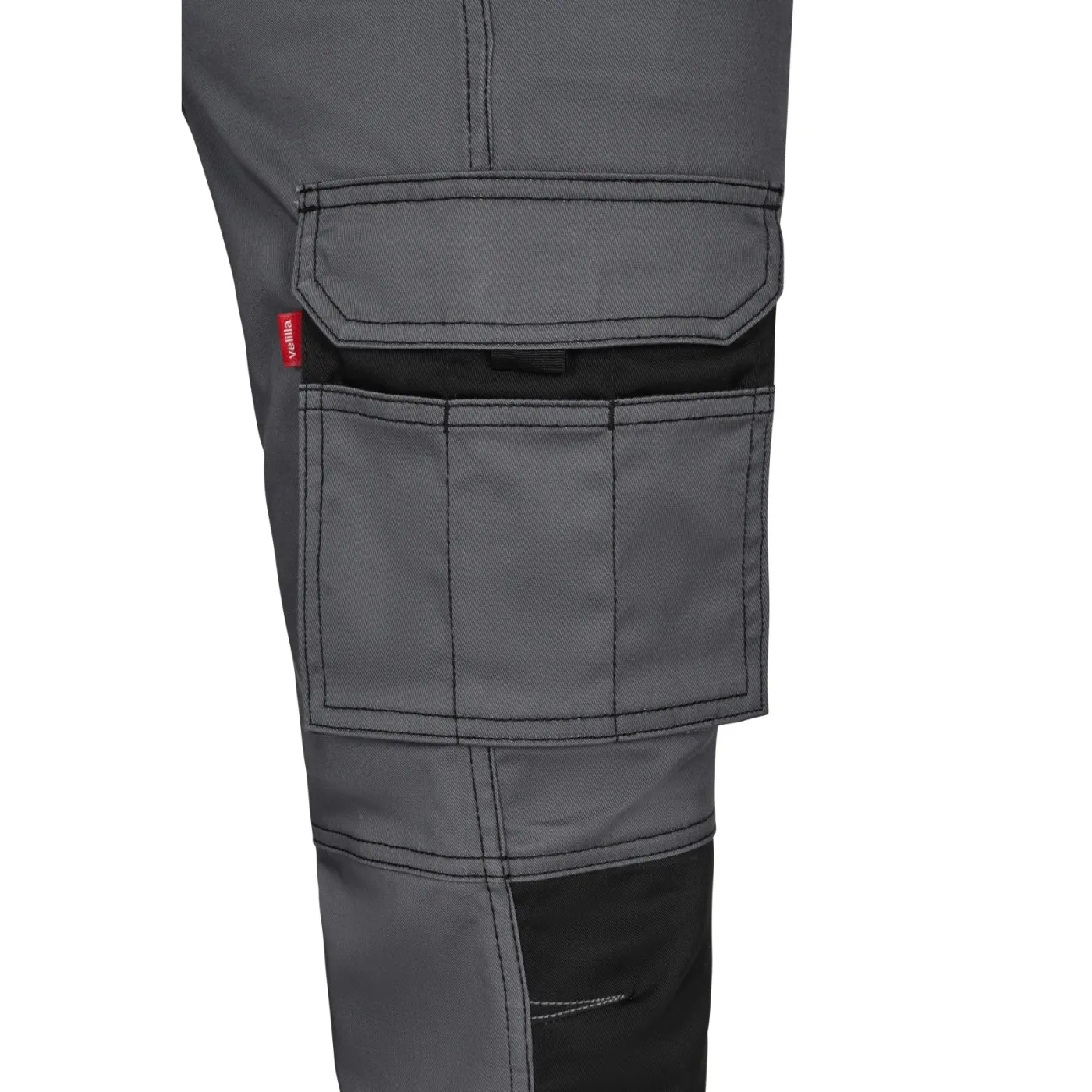 Pantaloni stretch cu buzunare multiple, în două tonuri / Velilla / Pantaloni, salopete, colanți