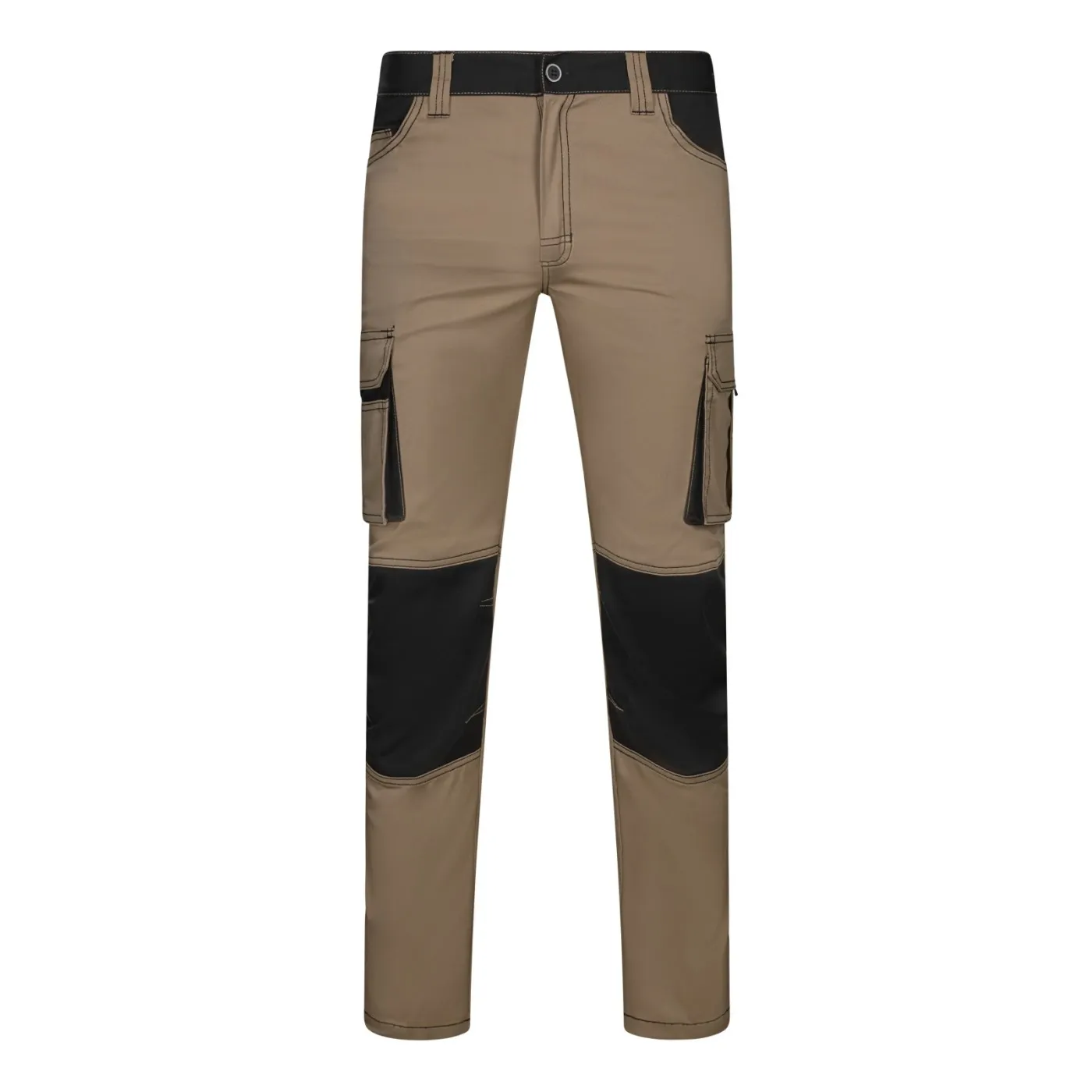 Pantaloni stretch cu buzunare multiple, în două tonuri / Velilla / Pantaloni, salopete, colanți