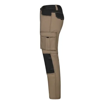 Pantaloni stretch cu buzunare multiple, în două tonuri / Velilla / Pantaloni, salopete, colanți