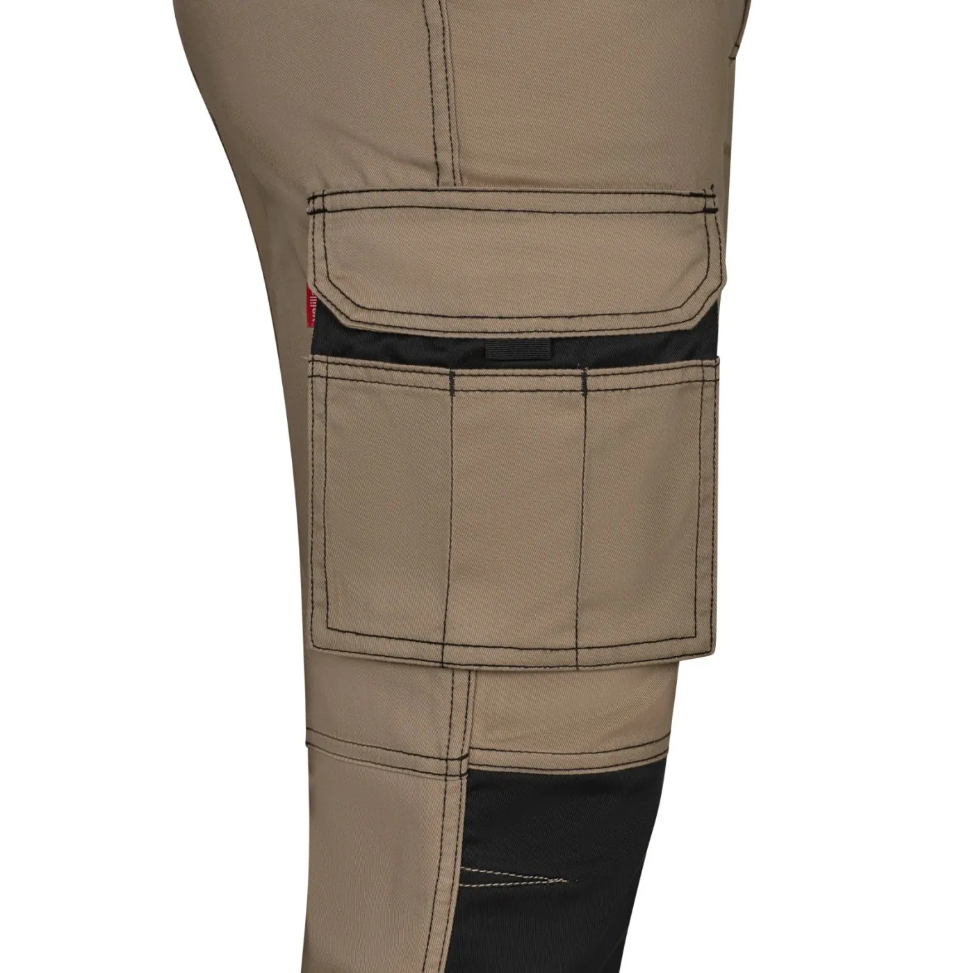 Pantaloni stretch cu buzunare multiple, în două tonuri / Velilla / Pantaloni, salopete, colanți
