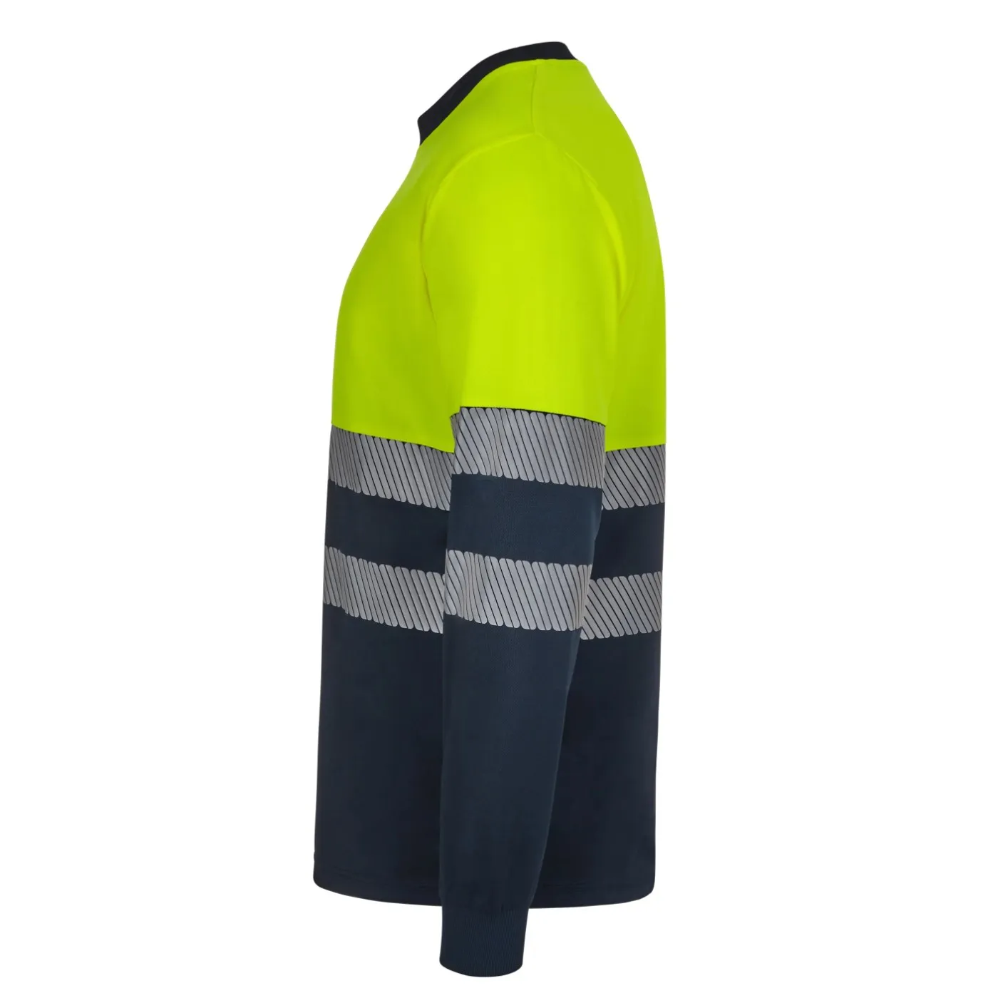 Tricou reflectorizant cu mânecă lungă, de înaltă vizibilitate, în două tonuri, din poliester reciclat / Velilla / Îmbrăcăminte HiVis și reflectorizantă