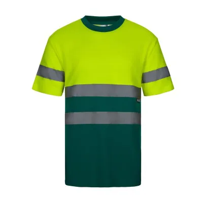 Tricou cu mânecă scurtă, reflectorizant, de înaltă vizibilitate, în două tonuri, din bumbac / Velilla / Îmbrăcăminte HiVis și reflectorizantă