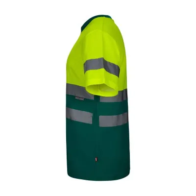 Tricou cu mânecă scurtă, reflectorizant, de înaltă vizibilitate, în două tonuri, din bumbac / Velilla / Îmbrăcăminte HiVis și reflectorizantă