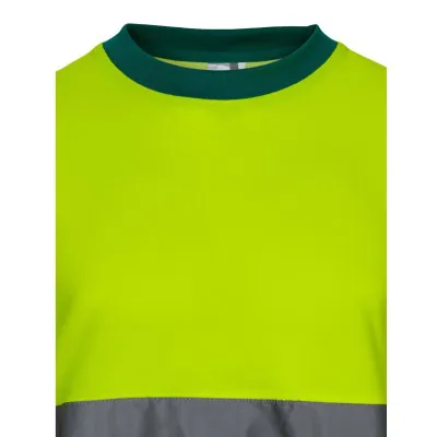 Tricou cu mânecă scurtă, reflectorizant, de înaltă vizibilitate, în două tonuri, din bumbac / Velilla / Îmbrăcăminte HiVis și reflectorizantă